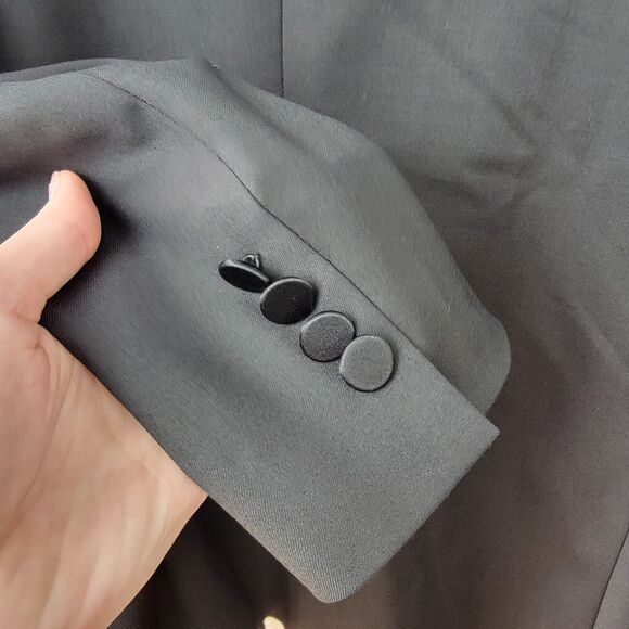 Mens LUXURY HUGO BOSS "HOUSTON/GLORIOUS" WOOL TUXEDO SUIT In BLACK 46R EX-CON - Picture 4 of 12